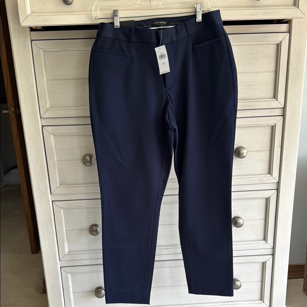 Banana Republic Navy Cropped Ankle Pants